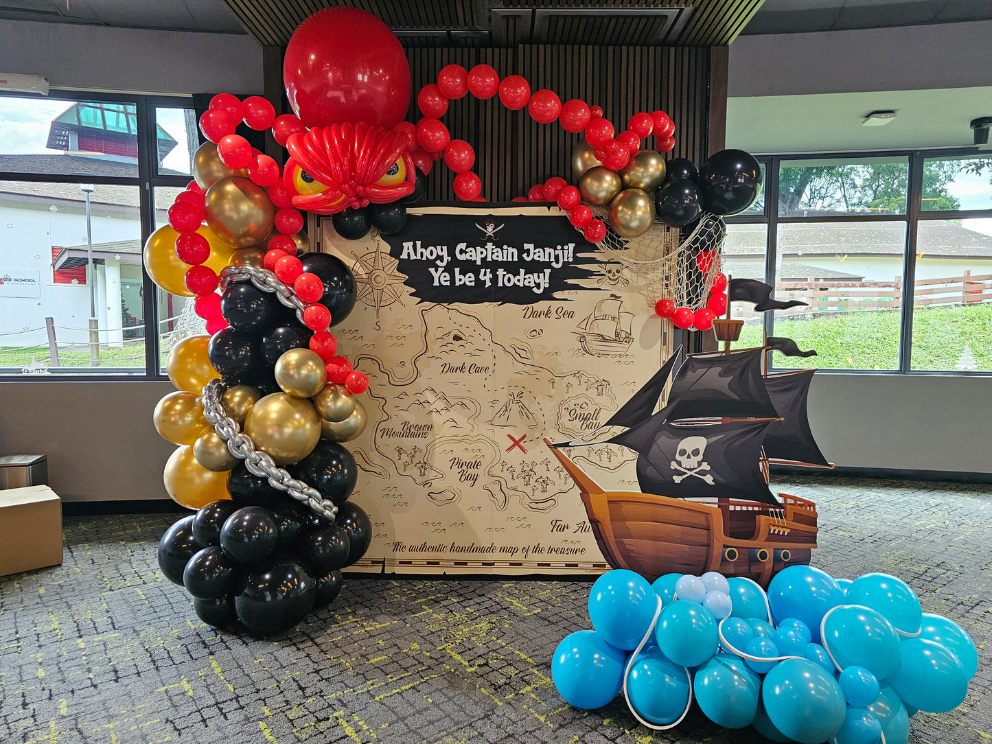 2 Panel Customised Foamboard Organic Balloon Backdrop