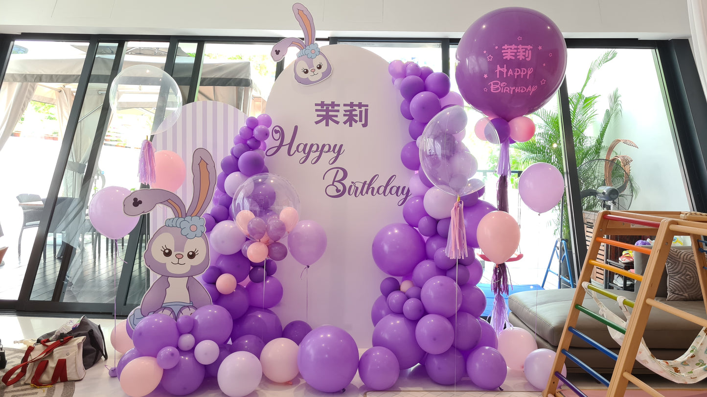 2 Panel Customised Foamboard Organic Balloon Backdrop