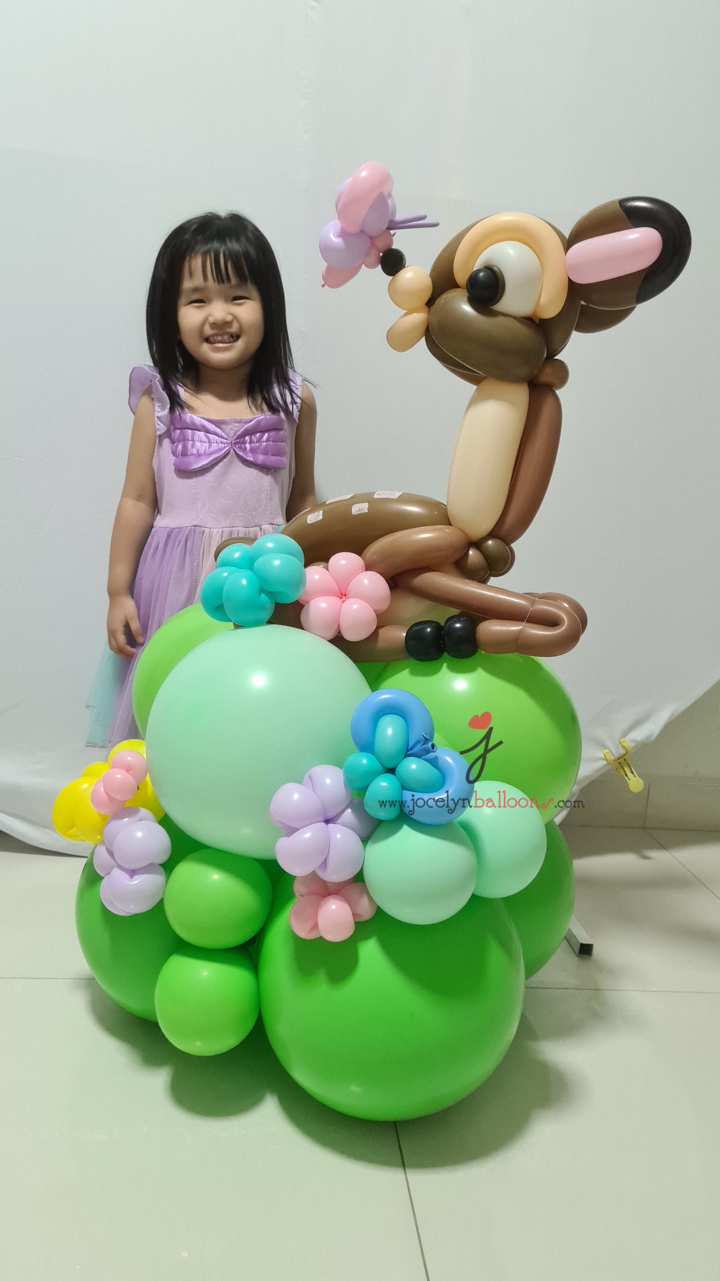 Bambi & Rabbit Balloon Sculpture Marquee