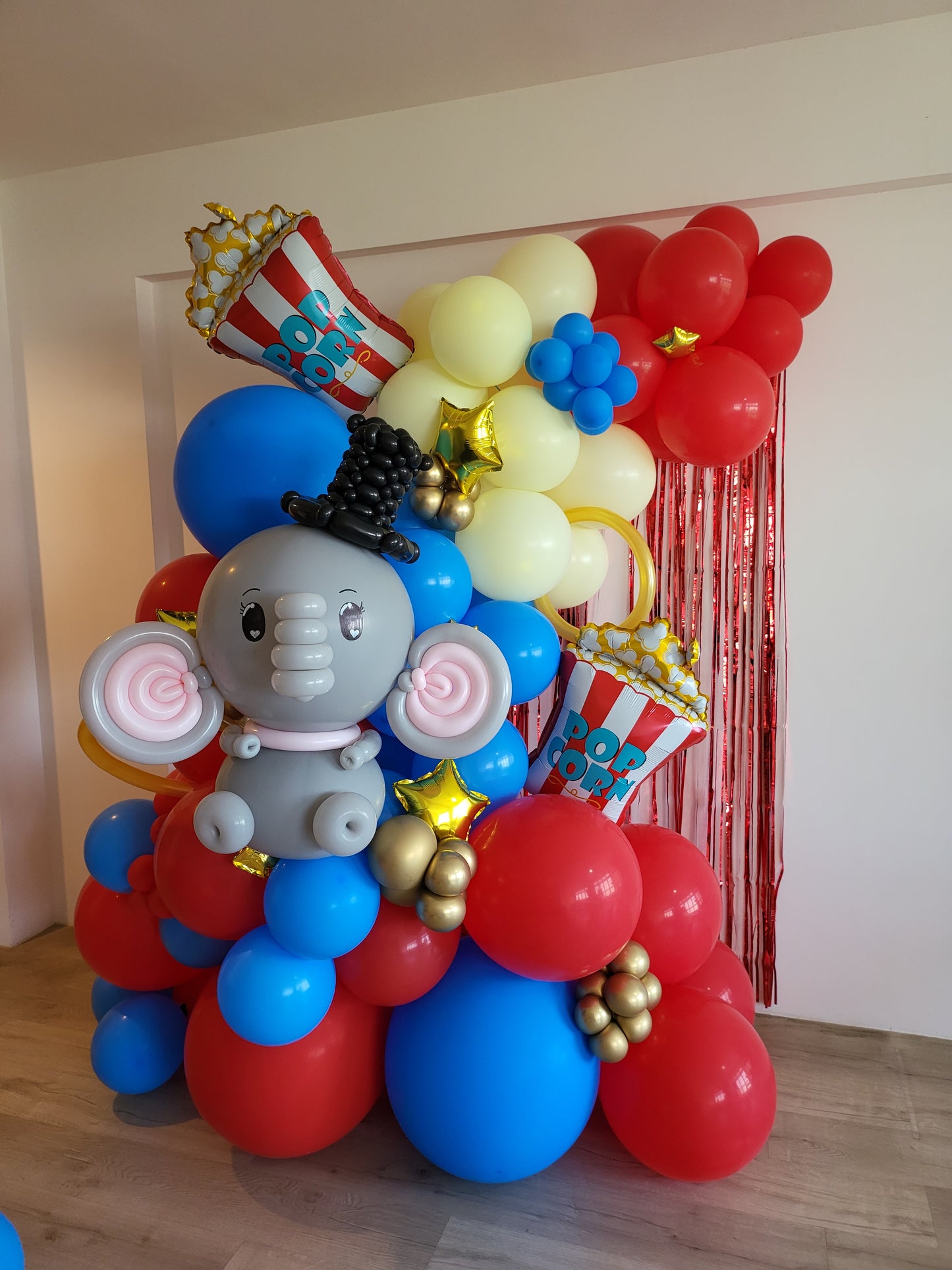 Balloon Circus Themed Backdrop