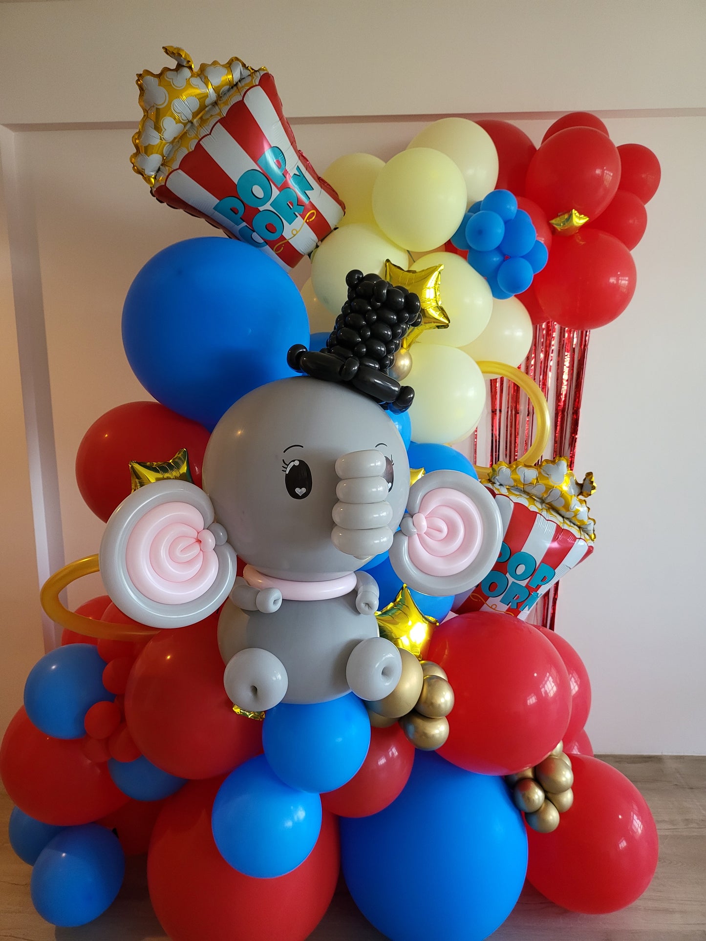 Balloon Circus Themed Backdrop