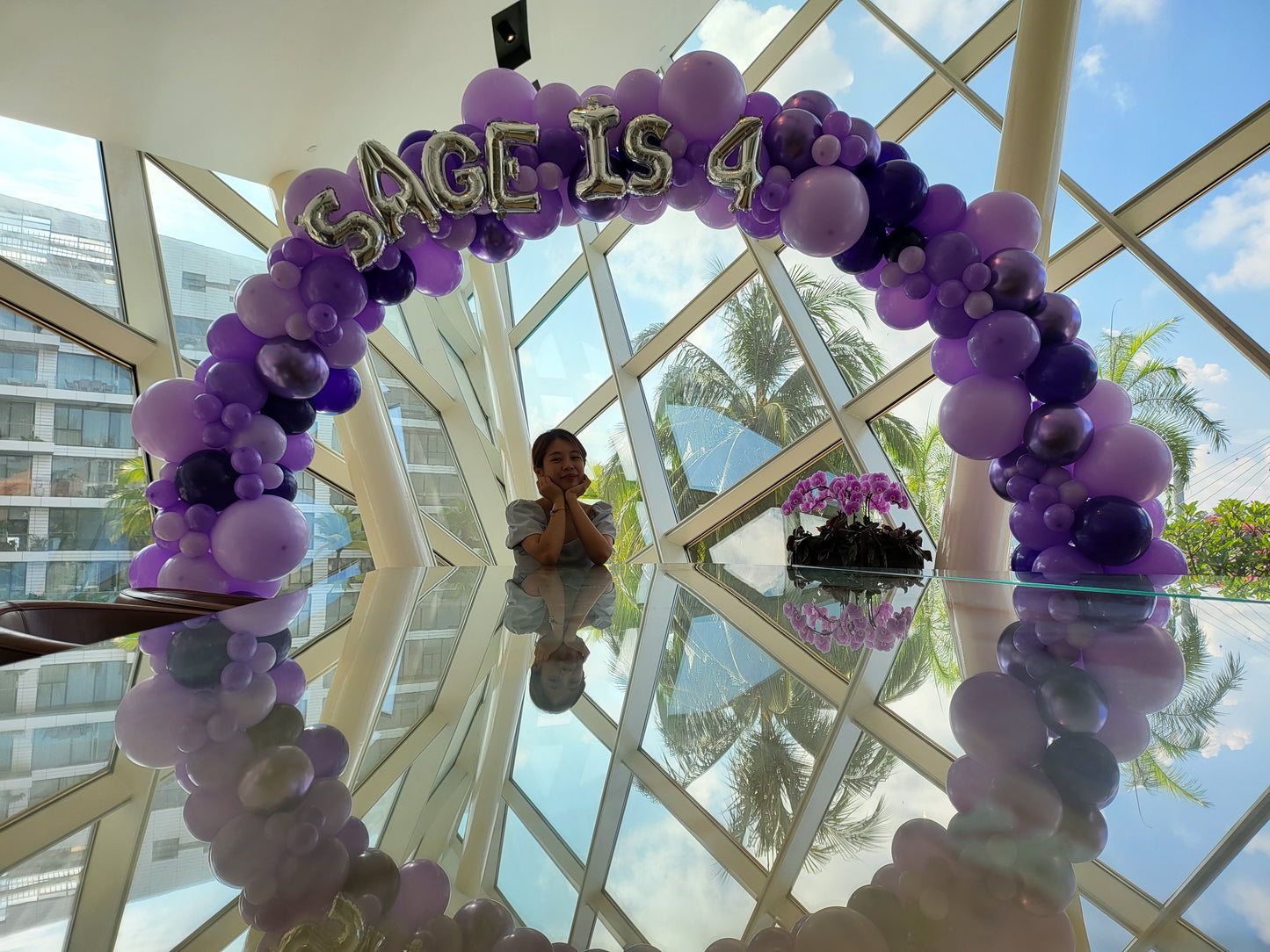 Shade of Purple Organic Balloon Arch