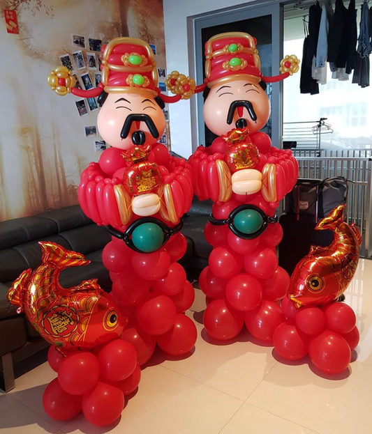 (1.4m Tall) Cai Shen Ye Balloon Sculpture