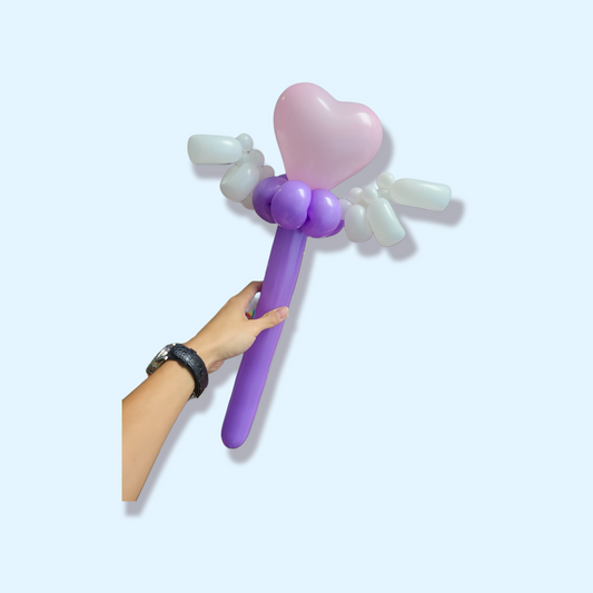 Heart Shape Angel Wings Balloon Wand