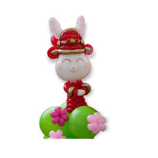 Cai Shen Ye Rabbit Balloon Sculpture