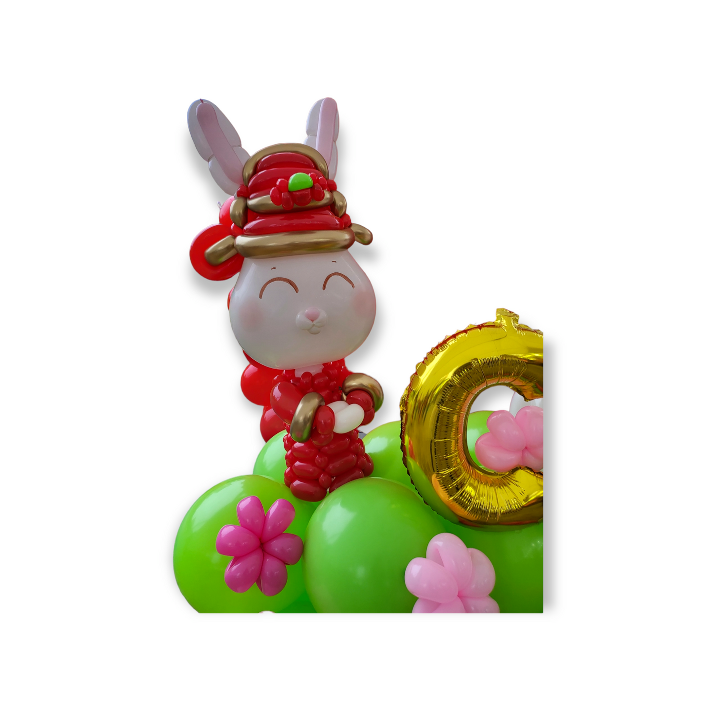 Cai Shen Ye Rabbit Balloon Sculpture