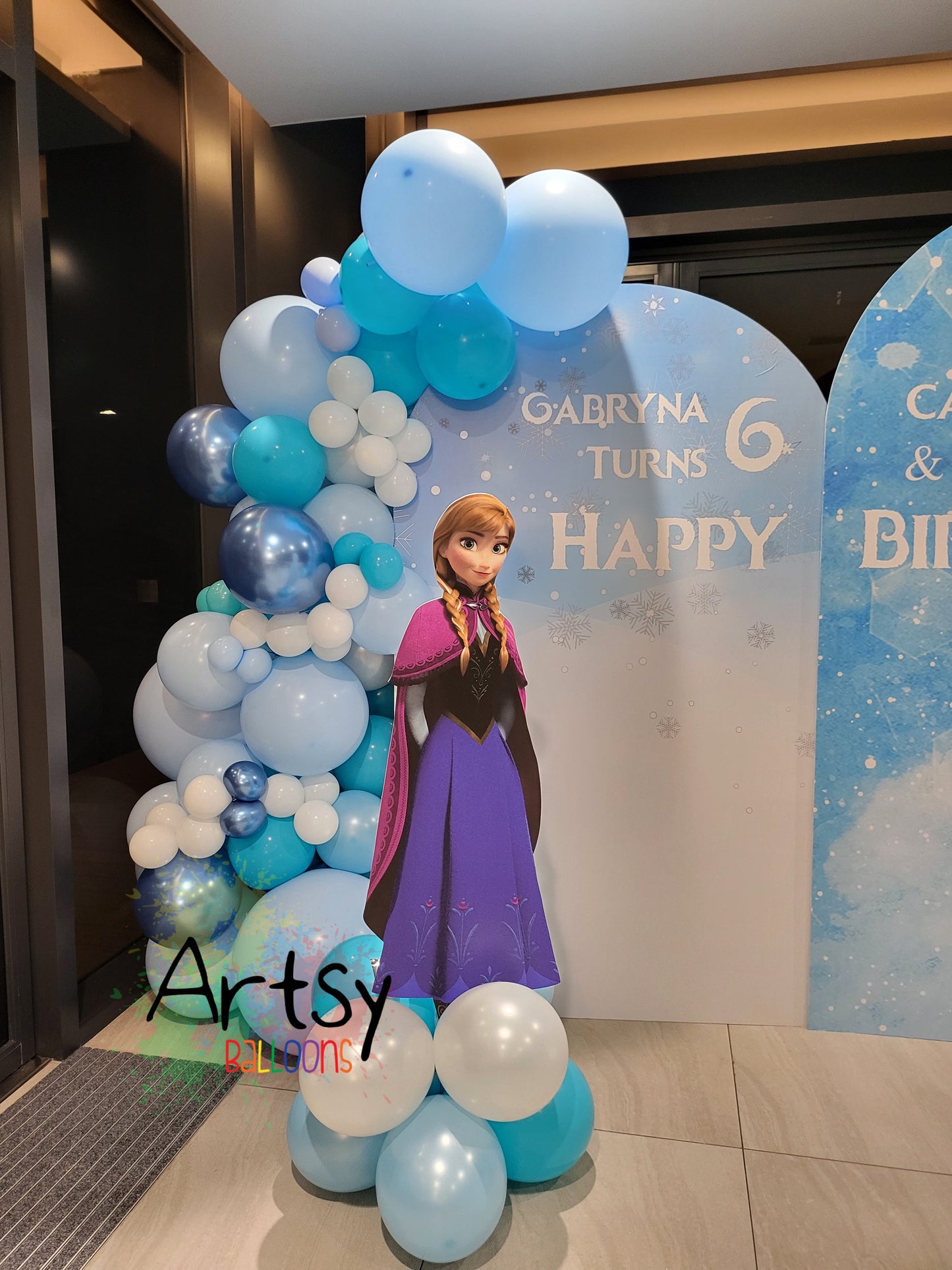 Frozen Themed Organic Foam Balloon Backdrop Decoration